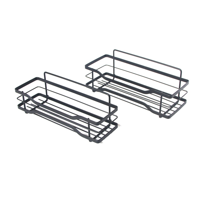 2 Pack Black Shower Basket